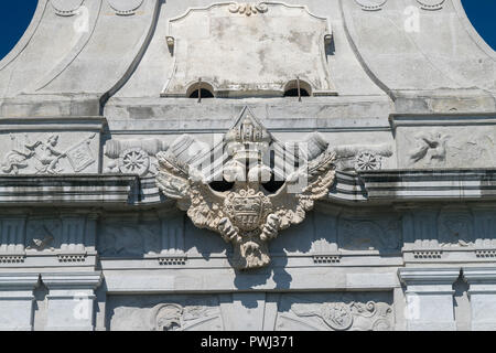 Das dritte Tor der Zitadelle Alba-Carolina in Alba Iulia, Rumänien. Stockfoto