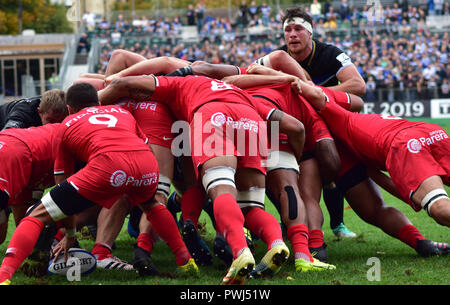 Badewanne Rugby v Toulouse, Oktober 2018 Stockfoto