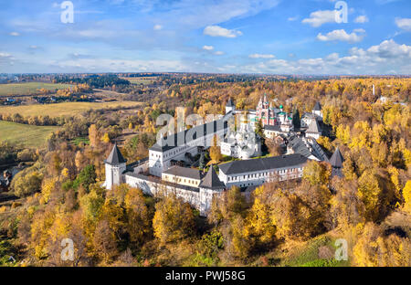 Herbst gelb Wald rund um Savvino-Storozhevsky Monastery in Zvenigorod, Moskau, Russland Stockfoto