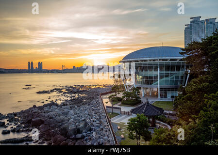 Nacht Blick auf Dongbaekseom Insel in Busan, Korea Stockfoto