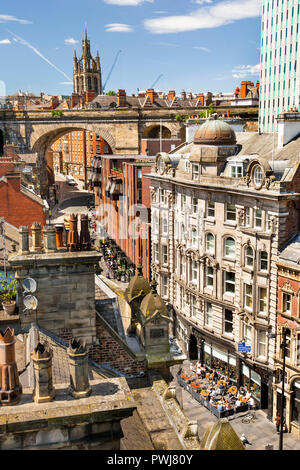 Großbritannien, England, Tyneside, Newcastle upon Tyne, Seite, Ansicht von Tyne Bridge Stockfoto