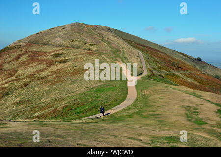 Anzeigen von Worcester Beacon, Worcestershire, Leuchtfeuer, die Rundumleuchte, Worcestershire, Malvern Hills, England, Großbritannien Stockfoto