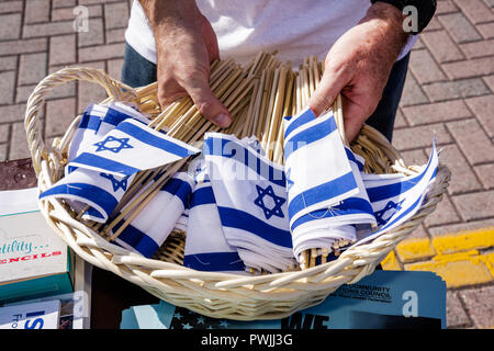 Miami Beach, Florida, Holocaust Memorial, Israel Solidarity Rally, Juden, jüdischer Staat, Zionismus, Religion, Tradition, Erbe, Politik, Nahost-Konflikt, IS Stockfoto