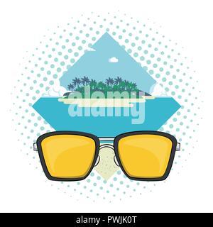 Surfer tropischen Lebensstil Thema poster Vector Illustration graphic design Stock Vektor