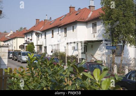 Wien, Gartensiedlung Glanzing - Wien, Genossenschaft Mietshaus Stockfoto