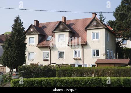 Wien, Gartensiedlung Glanzing - Wien, Genossenschaft Mietshaus Stockfoto