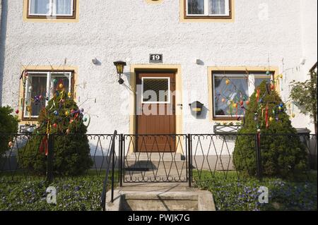 Wien, Gartensiedlung Glanzing - Wien, Genossenschaft Mietshaus Stockfoto