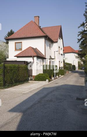 Wien, Gartensiedlung Glanzing - Wien, Genossenschaft Mietshaus Stockfoto