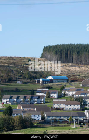 Einen allgemeinen Blick auf die Häuser am Penrhys Wohnsiedlung im County Borough von Rhondda Cynon Taf am 1. Oktober 2018 in Cardiff, Vereinigtes Königreich. Die counc Stockfoto