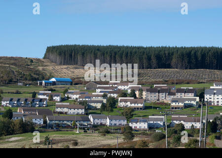 Einen allgemeinen Blick auf die Häuser am Penrhys Wohnsiedlung im County Borough von Rhondda Cynon Taf am 1. Oktober 2018 in Cardiff, Vereinigtes Königreich. Die counc Stockfoto