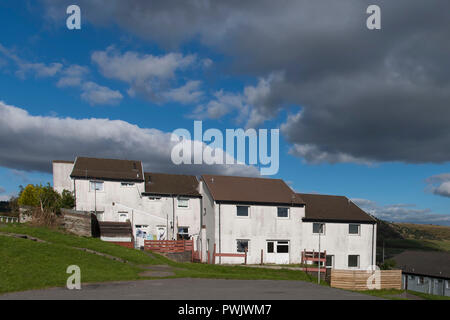 Einen allgemeinen Blick auf die Häuser am Penrhys Wohnsiedlung im County Borough von Rhondda Cynon Taf am 1. Oktober 2018 in Cardiff, Vereinigtes Königreich. Die counc Stockfoto