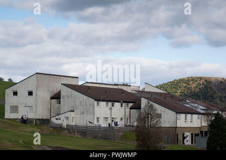 Einen allgemeinen Blick auf die Häuser am Penrhys Wohnsiedlung im County Borough von Rhondda Cynon Taf am 1. Oktober 2018 in Cardiff, Vereinigtes Königreich. Die counc Stockfoto