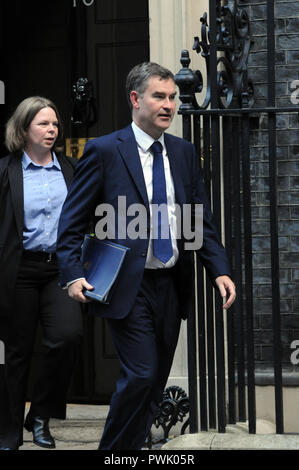 London, UK, 16. Oktober 2018 10 Downing Street als PM Theresa May hält ihre Dienstag Sitzung. Stockfoto