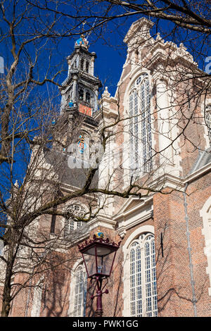 Niederländischen evangelischen westlichen Kirche am alten Central District in Amsterdam Stockfoto