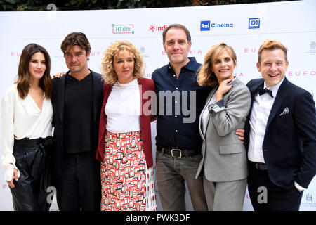 Rom, Italien, 16. Oktober 2018 - Hotel Aldrovandi Villa Borghese - Film Präsentation EUFORIA photocall Die Darsteller: Giuseppe Andidero/Alamy leben Nachrichten Stockfoto