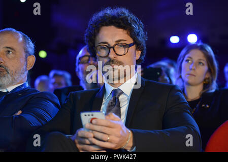 Rom, Italien. 16 Okt, 2018. Danilo Toninelli, Minister für Infrastruktur und Verkehr, an der ANCE Montage, Nationaler Verband der Gebäude Konstruktoren, im Auditorium der Vermittlung von Rom statt. Credit: Unabhängige Fotoagentur/Alamy leben Nachrichten Stockfoto