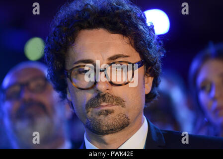Rom, Italien. 16 Okt, 2018. Danilo Toninelli, Minister für Infrastruktur und Verkehr, an der ANCE Montage, Nationaler Verband der Gebäude Konstruktoren, im Auditorium der Vermittlung von Rom statt. Credit: Unabhängige Fotoagentur/Alamy leben Nachrichten Stockfoto