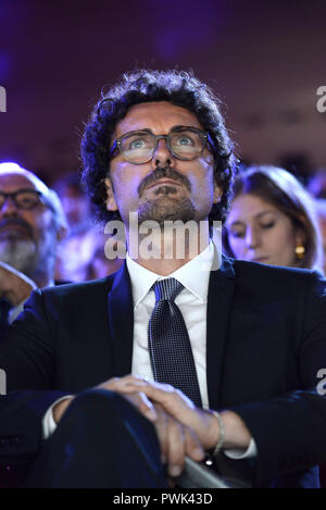 Rom, Italien. 16 Okt, 2018. Danilo Toninelli, Minister für Infrastruktur und Verkehr, an der ANCE Montage, Nationaler Verband der Gebäude Konstruktoren, im Auditorium der Vermittlung von Rom statt. Credit: Unabhängige Fotoagentur/Alamy leben Nachrichten Stockfoto