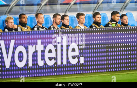 Paris, Frankreich. 16. Oktober 2018. dfb Spare Bank, Bank, Reserve, Trainer Bank, Frankreich - Deutschland Fußball-Nationen Liga, Saison 2018/2019, Oktober 16, 2018 Paris, Deutschland. © Peter Schatz/Alamy leben Nachrichten Stockfoto