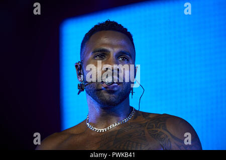 Madrid, Spanien. 16 Okt, 2018. Justin Bieber- führt während seiner Musik Konzert im WiZink Zentrum in Madrid. Credit: LEGAN S. Mace/SOPA Images/ZUMA Draht/Alamy leben Nachrichten Stockfoto