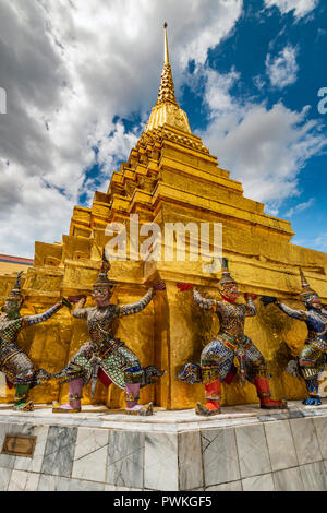 Yaksha Wächter, Wat Phra Kaew, Bangkok, Thailand Stockfoto