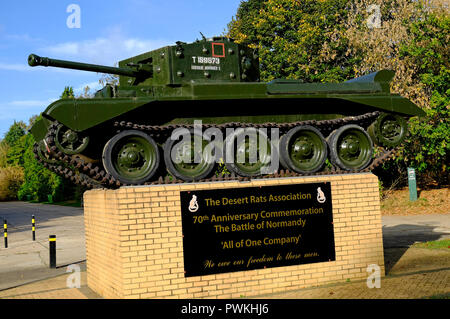 Die Desert Rats Vereinigung Memorial, ickburgh, Thetford Forest, Norfolk, England Stockfoto