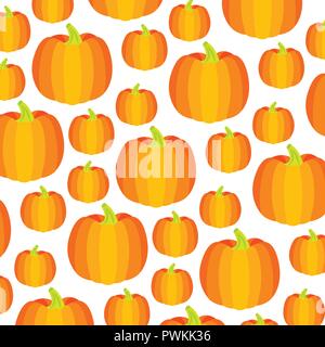 Goldenen Kürbis Gemüse frische Muster Vector Illustration Stock Vektor