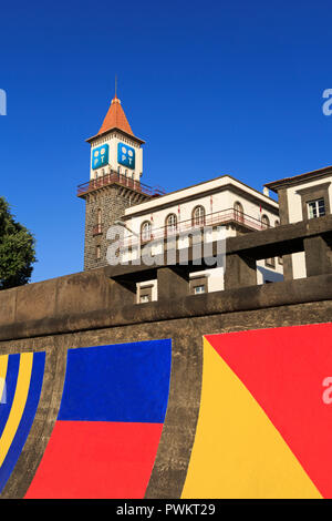 International Code Flags, Ponta Delgada, Sao Miguel, Azoren, Portugal, Europa Stockfoto