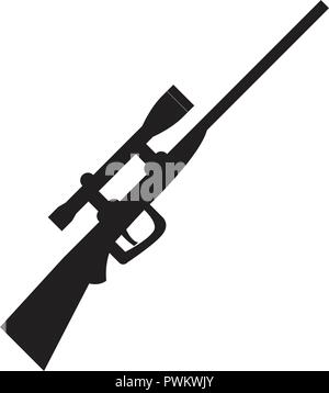 Isolieren dsniper Gewehr Symbol Stock Vektor