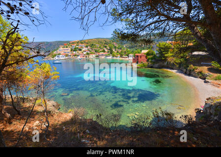 Assos Strand, Kefalonia, Griechenland Stockfoto