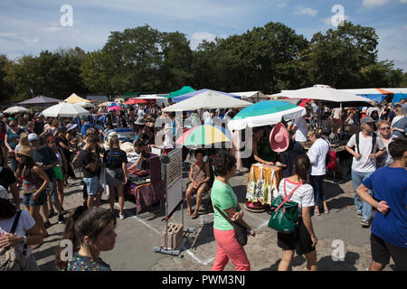 Berlin, Deutschland, 20. August 2018; Mauerpark Flohmarkt Stockfoto