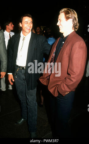 LOS ANGELES, Ca - 19. Oktober: (L-R) Schauspieler Alex McArthur und Michael Biehn teilnehmen "Rampage" Premiere am 19. Oktober 1992 DGA-Theater in Los Angeles, Kalifornien. Foto von Barry King/Alamy Stock Foto Stockfoto