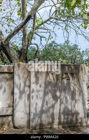 Works Progress Administration konkrete Brücke im City Park Stockfoto