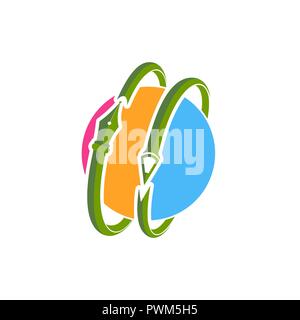 Kreative Rakete Kunst, Pen nib mit Rakete Merkmale Stock Vektor