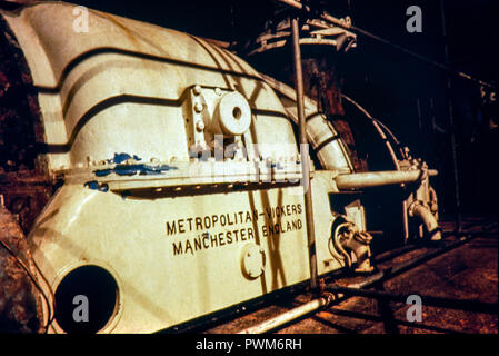 Battersea Power Station - metroplitan Vickers Turbine Juli 1987 Stockfoto