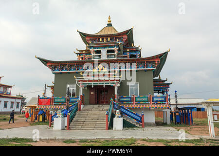 IVOLGINSKY DATSAN, BURJATIEN, Sibirien, Russland - Juli 24, 2015: Buddhistischer Tempel. Ivolginsky Datsan, Republik Burjatien, Russland Stockfoto