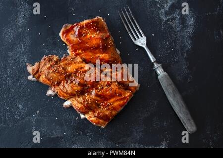 Gegrillte Marinierte Spareribs Stockfoto