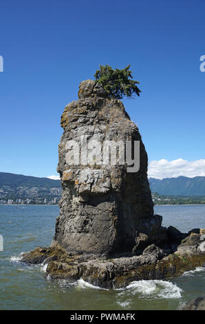 Siwash Rock, Stanley Park, Vancouver, Kanada Stockfoto