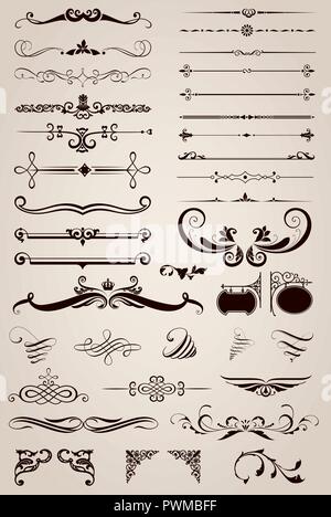 Elemente dekorative Ornamente Vector Illustration Stock Vektor