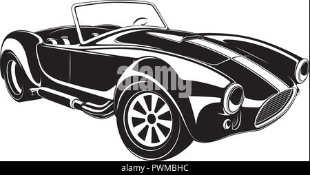 Retro auto Vector ausführliche Darstellung Stock Vektor