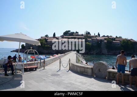 Aman Sveti Stefan Resort in der Nähe von Budva Montenegro Stockfoto