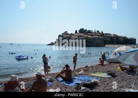 Aman Sveti Stefan Resort in der Nähe von Budva Montenegro Stockfoto