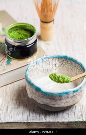 Matcha Tee vorbereitet Stockfoto
