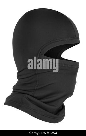 Warme Winter Sport balaclava auf weißem Hintergrund Stockfoto