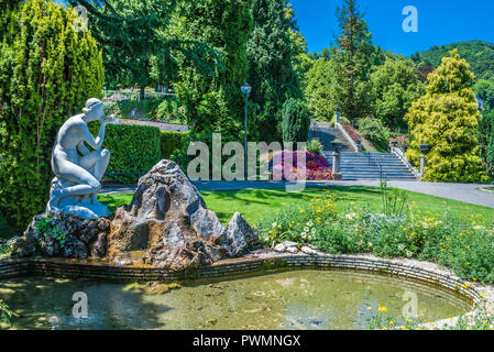 Frankreich, Occitanie region Hautes-Pyrenees, Kurstadt Bagneres-de-Bigorre, öffentlicher Park Stockfoto