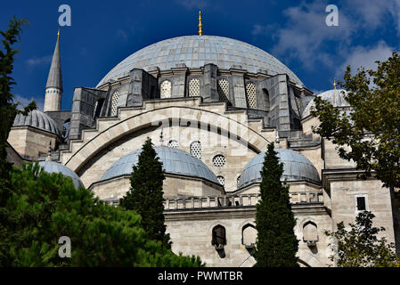 Süleymaniye Moschee, Istanbul, ist die Stadt der wichtigste Moschee, in der Türkei, in Europa. Stockfoto