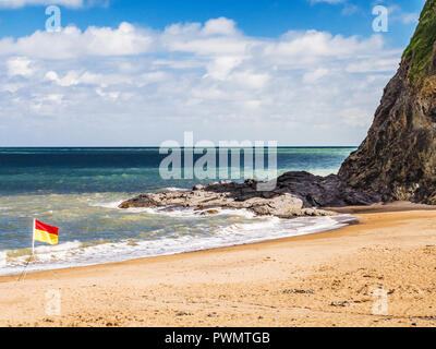 Tresaith Strand an der walisischen Küste in Ceredigion. Stockfoto