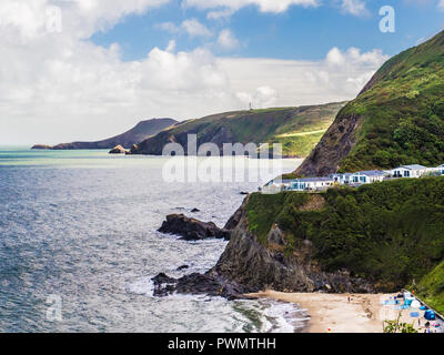 Tresaith Strand an der walisischen Küste in Ceredigion. Stockfoto