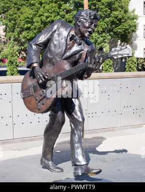 Chuck Berry Statue in St. Louis, Missouri Stockfoto