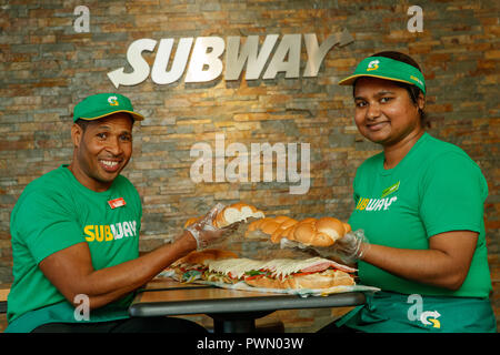 Subway Sandwich Künstler Justin Pringle und Yasoda Jayaweera eine